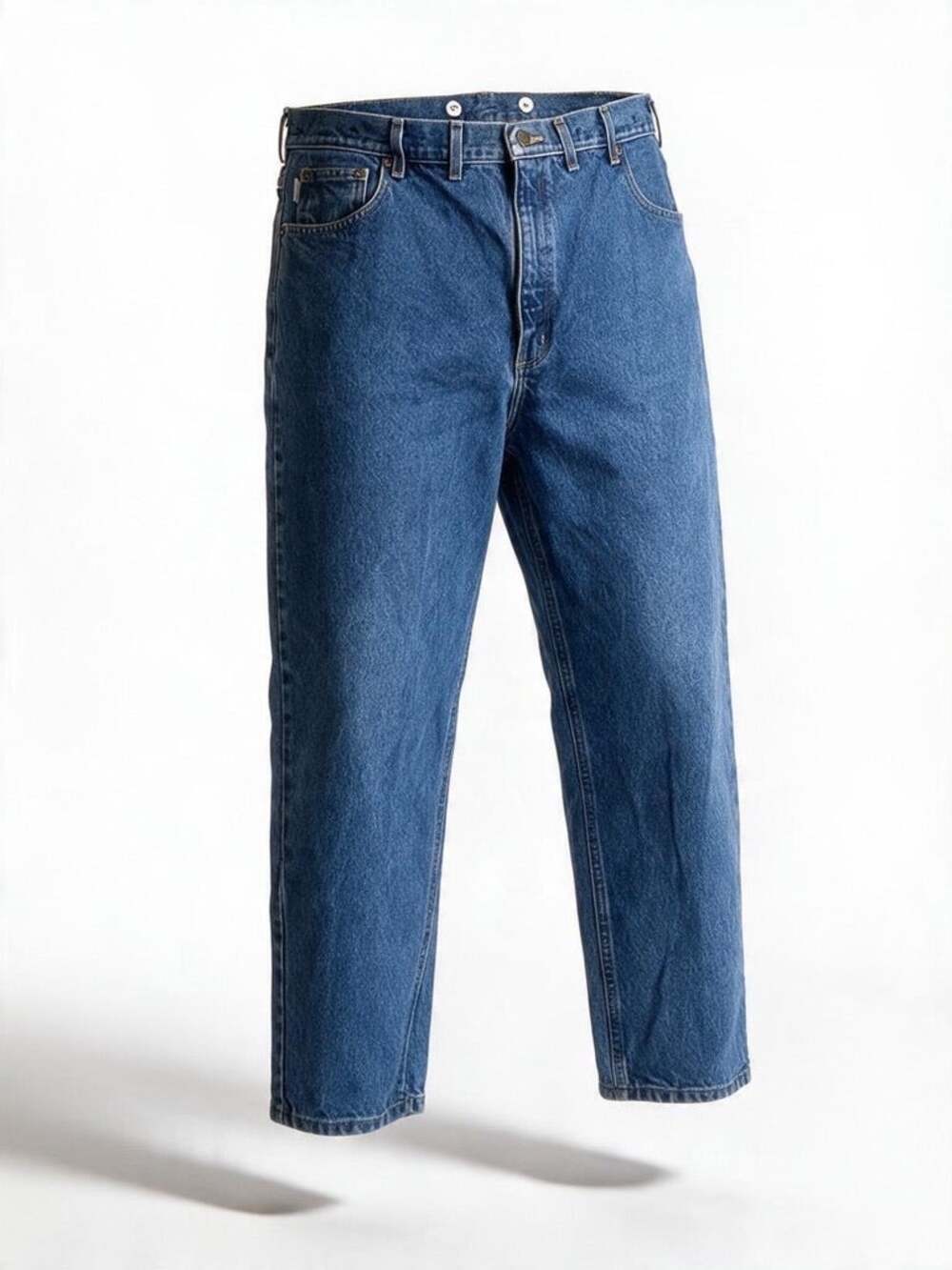 Carhartt Men’s 44x28 B17 DST Relaxed Fit Tapered Leg Jeans Stonewash Blue Denim